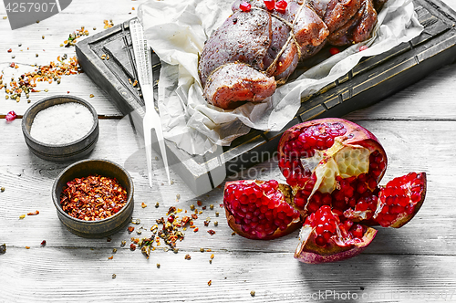 Image of Raw veal meat in spices