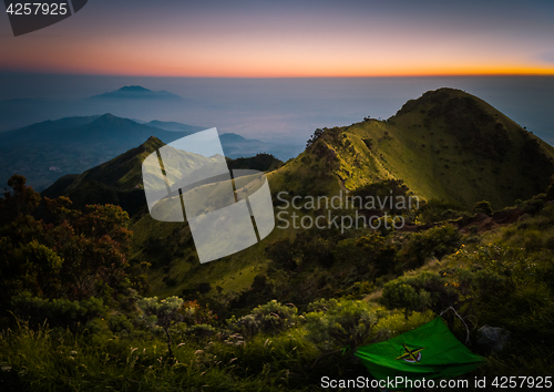 Image of Mountains during sunrise