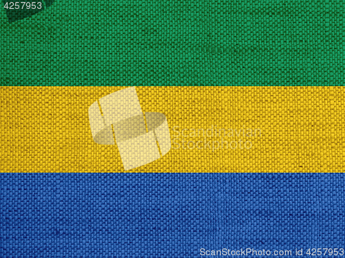 Image of Textured flag of Gabun in nice colors