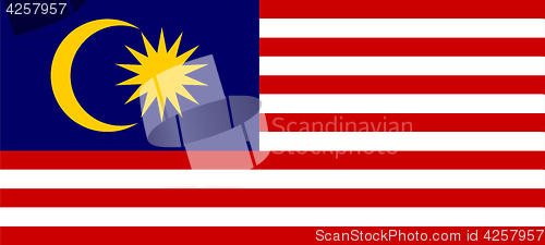 Image of Colored flag of Malaysia