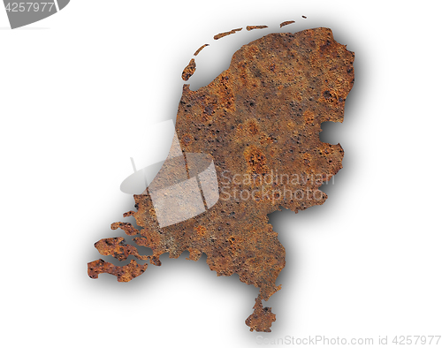 Image of Textured map of the Netherlands in nice colors