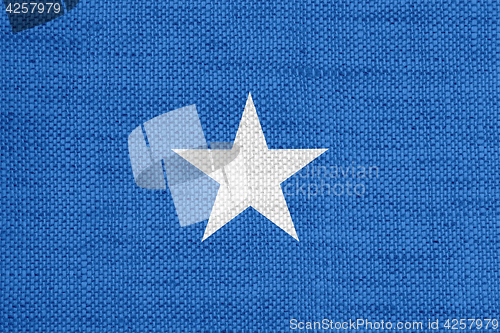 Image of Flag of Somalia on old linen