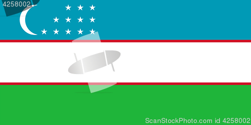 Image of Colored flag of the Uzbekistan