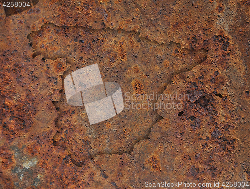 Image of Map of Spain on rusty metal