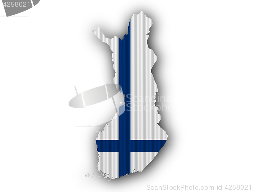 Image of Map and flag of Finland