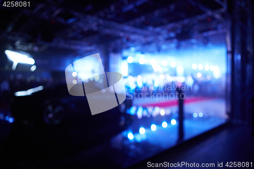 Image of Blurred defocused image of car presentation
