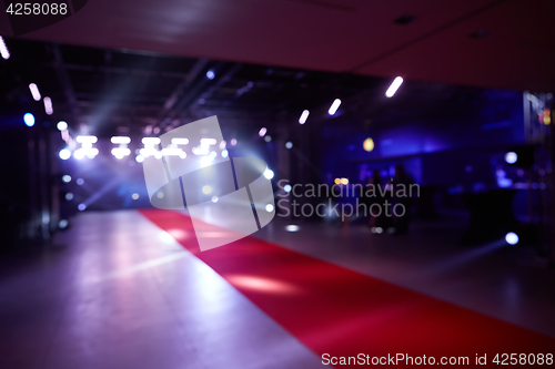 Image of Blurred defocused image of car presentation