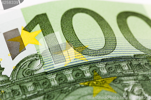 Image of one hundred euro close-up