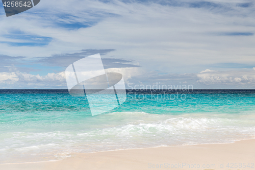 Image of beach in indian ocean on seychelles