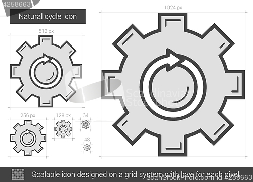 Image of Natural cycle line icon.