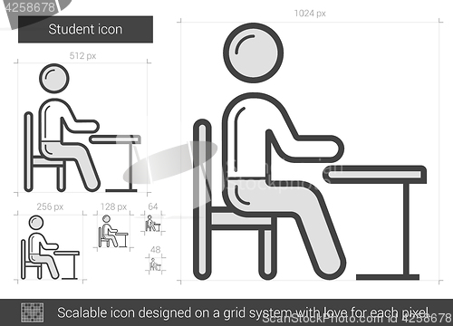 Image of Student line icon.