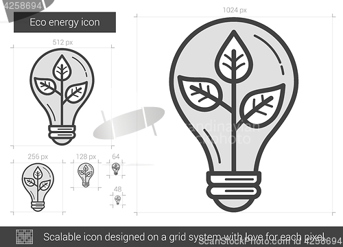 Image of Eco energy line icon.