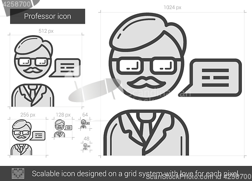 Image of Professor line icon.