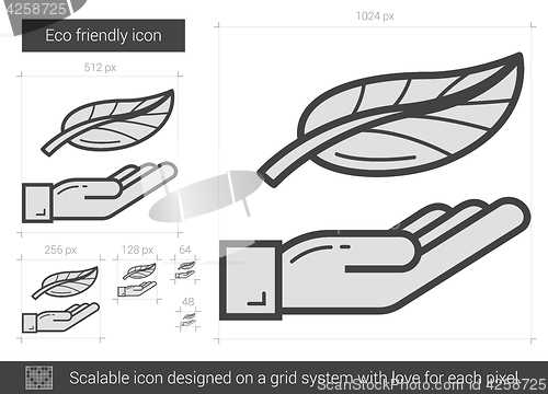 Image of Eco friendly line icon.