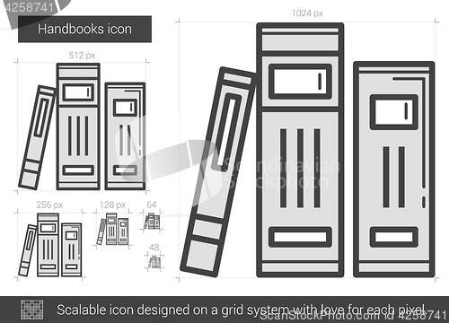 Image of Handbooks line icon.