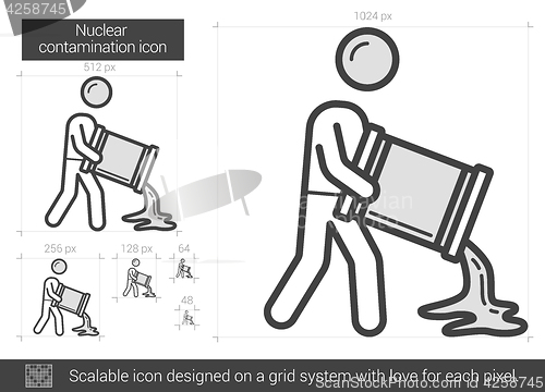 Image of Nuclear contamination line icon.