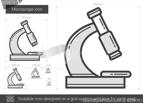 Image of Microscope line icon.