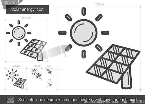 Image of Solar energy line icon.