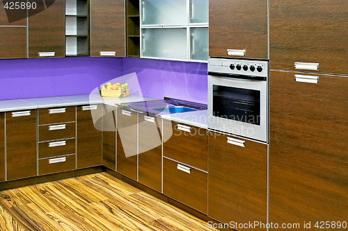 Image of New wooden kitchen