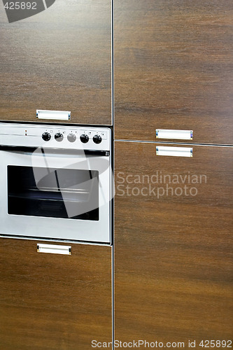Image of Oven in cabinet