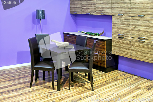 Image of Purple dinning room