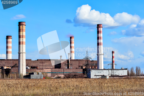 Image of Pollution of atmospheric air from the chimneys of plants