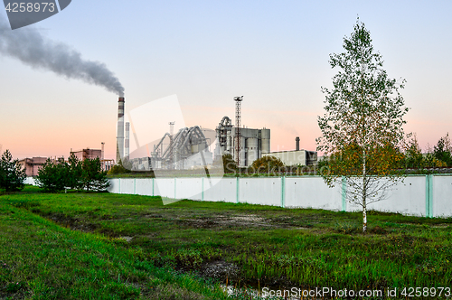 Image of Pollution of atmospheric air from the chimneys of plants