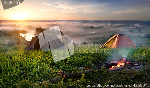 Image of Camping in steppe