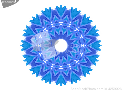 Image of Abstract blue concentric shape