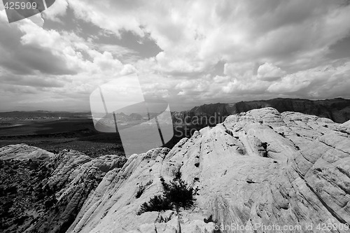 Image of Looking down the Sandstones in to Snow Canyon - Utah