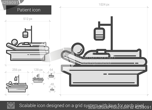 Image of Patient line icon.