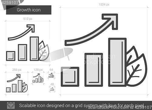 Image of Growth line icon.