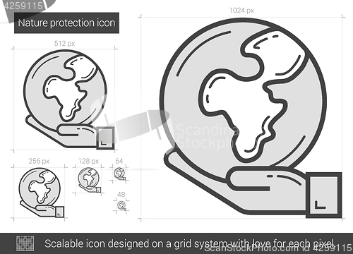 Image of Nature protection line icon.