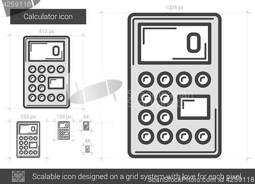 Image of Calculator line icon.