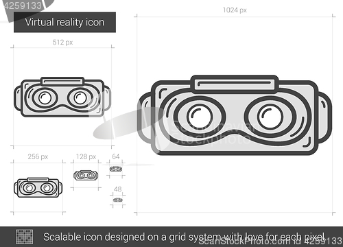 Image of Virtual reality line icon.
