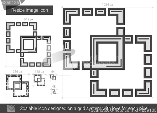 Image of Resize image line icon.