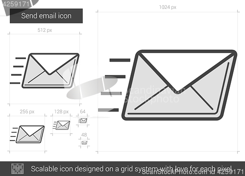 Image of Send email line icon.