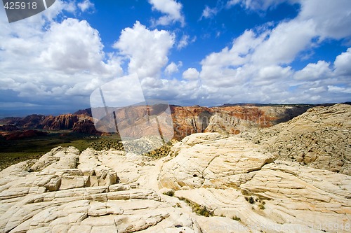 Image of Looking down the Sandstones in to Snow Canyon - Utah