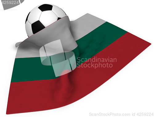 Image of soccer ball and flag of bulgaria - 3d rendering