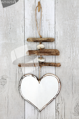 Image of Rustic Driftwood Heart Mobile