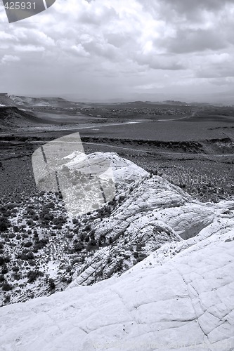 Image of Looking down the Sandstones in to Snow Canyon - Utah