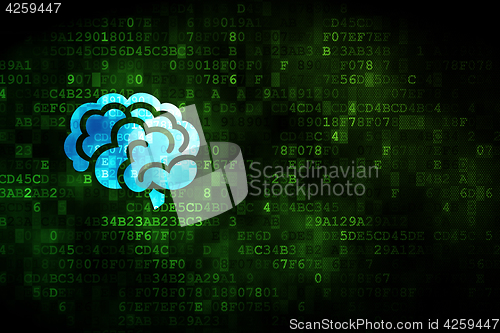 Image of Science concept: Brain on digital background