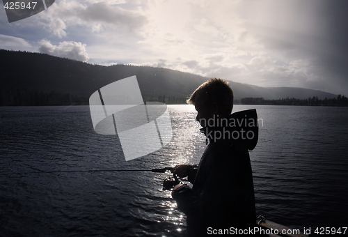 Image of  Boy Fishing a summer day