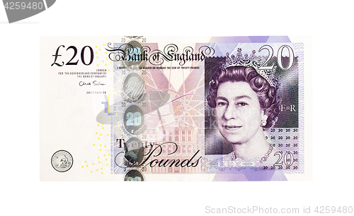 Image of Pound currency background - 20 Pounds