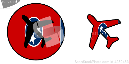 Image of Nation flag - Airplane isolated - Tennessee