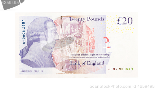 Image of Pound currency background - 20 Pounds