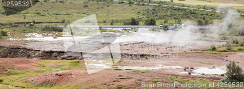 Image of Geothermally active valley of Haukadalur