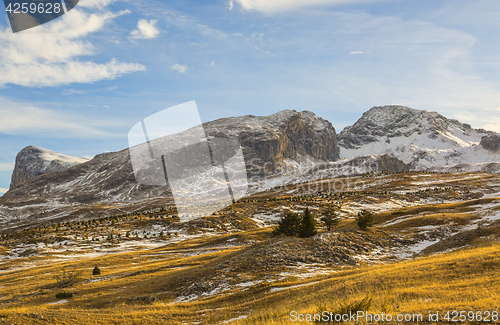 Image of Mountain Without Snow in Winter