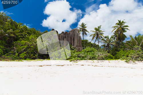 Image of tropical island beach on seychelles