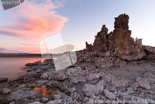 Image of Rock Salt Tufa Formations Sunset Mono Lake California Nature Out